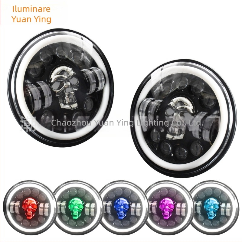 Far Wrangler pentru motociclete - aluminiu de aviație, LED, cupă reflectorizantă