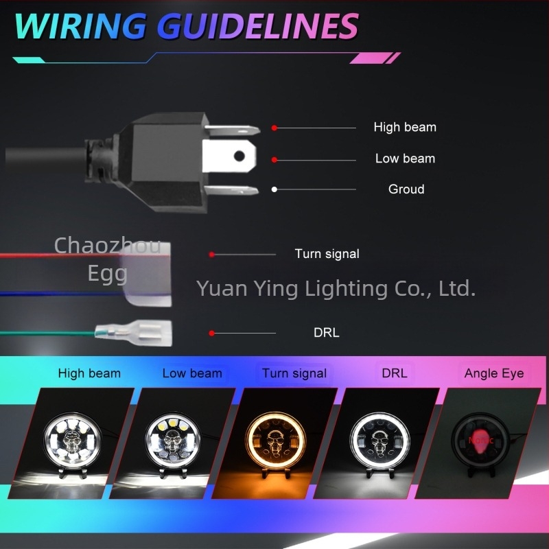 Far Wrangler pentru motociclete - aluminiu de aviație, LED, cupă reflectorizantă