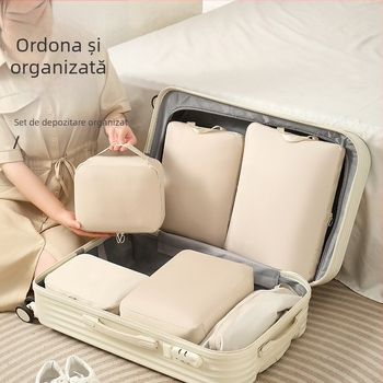 Set de 6 saci de compresie pentru călătorii – capacitate mare pentru organizarea hainelor, depozitare portabilă