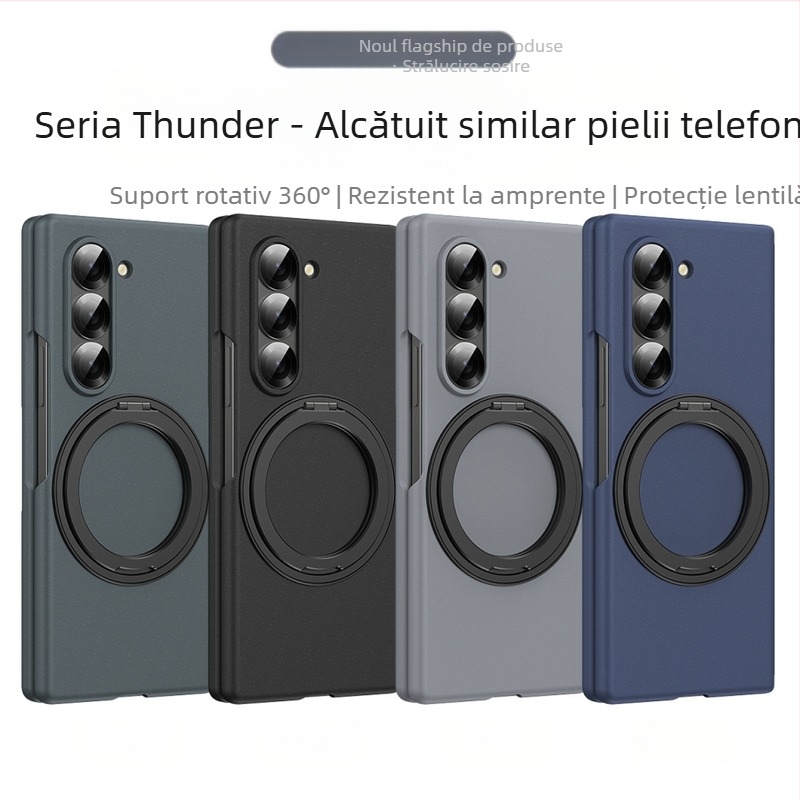 Carcasă Samsung zFold6 cu suport rotativ și capac magnetic – material PC, finisaj prin presare la cald, disipare a căldurii, rezistență la uzură, anti-amprente