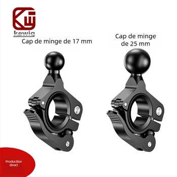Keweige suport de telefon pentru motocicletă/bicicletă cu cap de bilă de 17 mm și bază de ghidon din aliaj de aluminiu 25 mm, cu eliberare rapidă (C3/C4)