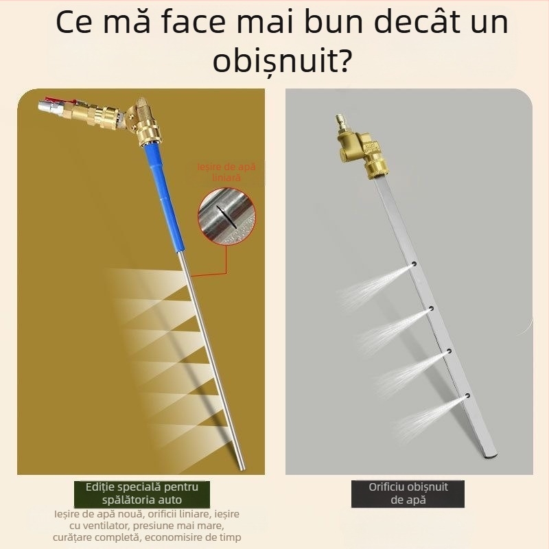 Unealtă de curățare a rezervorului de apă pentru vehicule - fără demontare, dual purpose apă și gaz, duză și mâner din oțel inoxidabil, presiune înaltă, rază de pulverizare 3 m