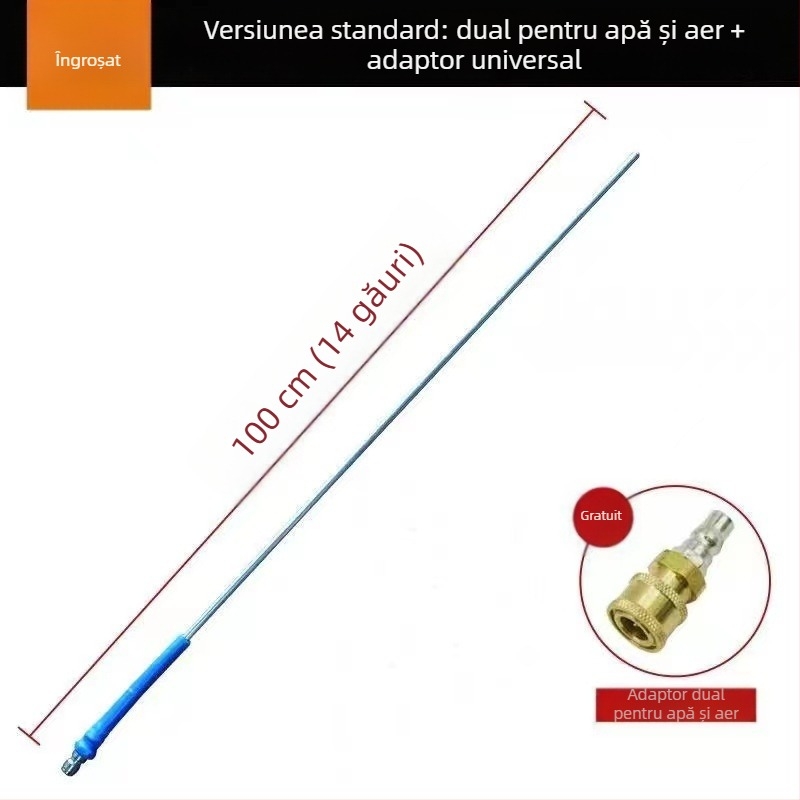 Unealtă de curățare a rezervorului de apă pentru vehicule - fără demontare, dual purpose apă și gaz, duză și mâner din oțel inoxidabil, presiune înaltă, rază de pulverizare 3 m