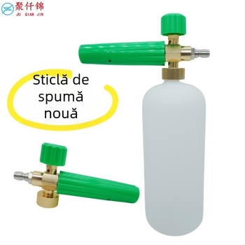 Pistol de spălat cu spumă pentru mașini, cu presiune înaltă, corp din aluminiu și plastic tehnic, spumare reglabilă, duză tip ventilator