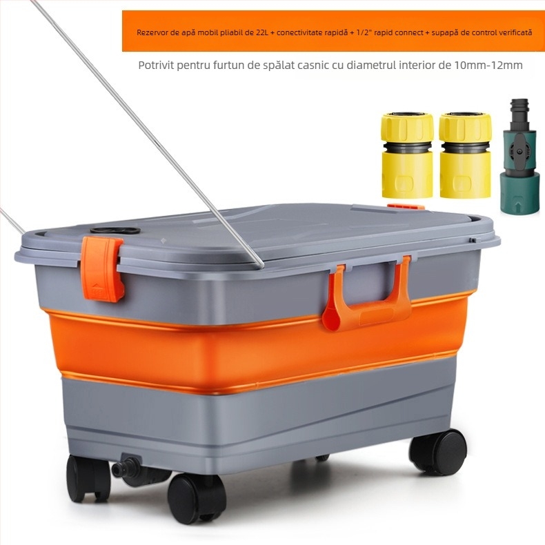 YiFun PP găleată pliabilă cu pistol de apă alimentat cu baterie Li-ion pentru spălarea auto cu presiune înaltă
