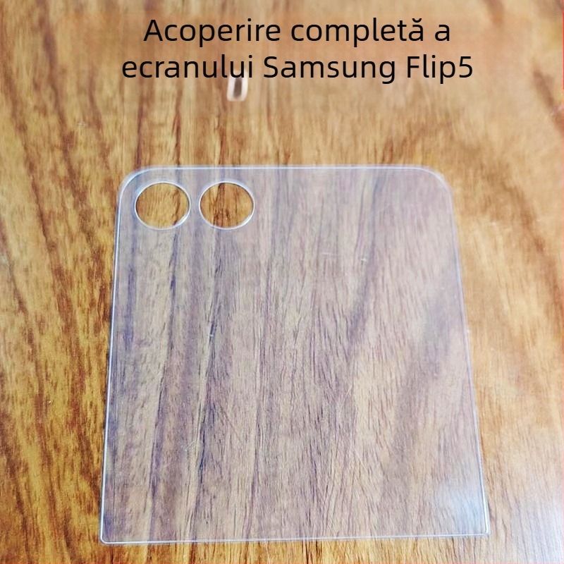Protecție din sticlă temperată pentru ecranul exterior Z Flip5 și ecranul mic Z Fold5, claritate HD, protecție a intimității, anti-amprentă, rezistent la impact