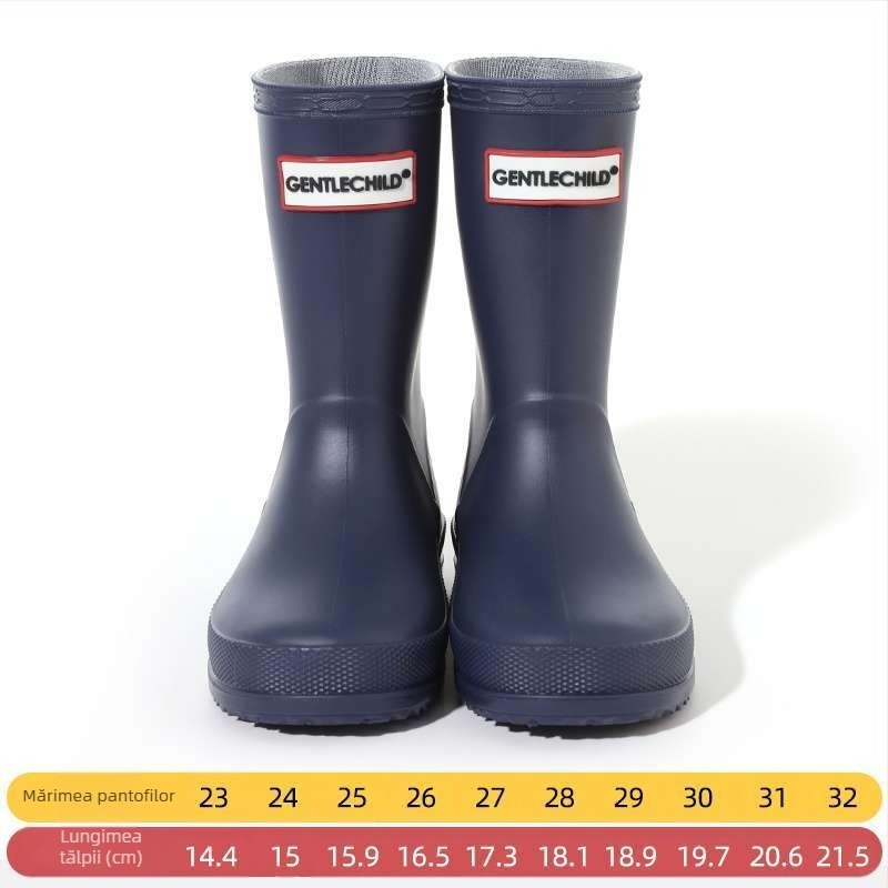Cizme de ploaie pentru copii, PVC exterior, tub înalt, unisex, pentru toamnă și iarnă