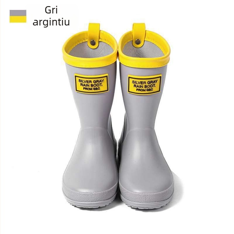 Cizme de ploaie pentru copii, PVC exterior, tub înalt, unisex, pentru toamnă și iarnă