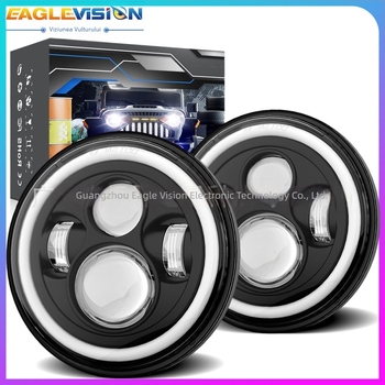 Far LED pentru Wrangler – far pentru off-road și motocicletă, caroserie din aluminiu aeronavic 6063 cu lentilă PC, Cupă reflectantă, 24V LED, model YSJ01-MMRDD, compatibil cu Wrangler și vehicule off-road