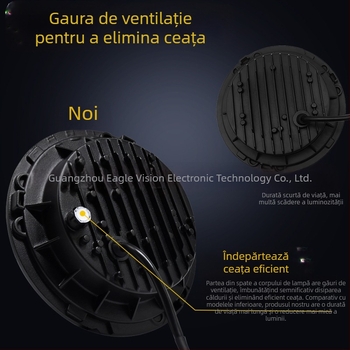 Far LED pentru Wrangler – far pentru off-road și motocicletă, caroserie din aluminiu aeronavic 6063 cu lentilă PC, Cupă reflectantă, 24V LED, model YSJ01-MMRDD, compatibil cu Wrangler și vehicule off-road