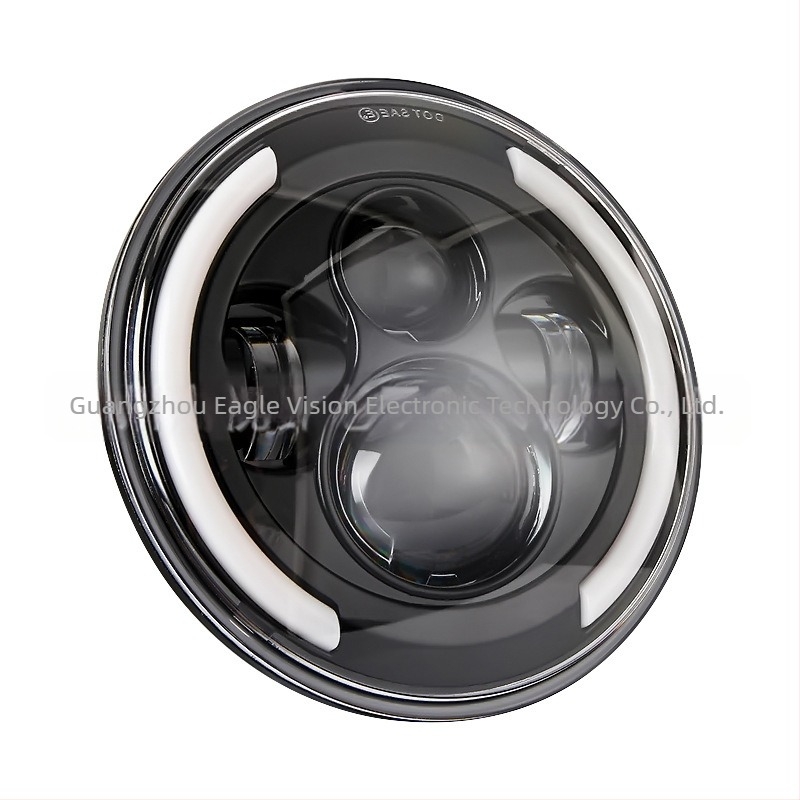 Far LED pentru Wrangler – far pentru off-road și motocicletă, caroserie din aluminiu aeronavic 6063 cu lentilă PC, Cupă reflectantă, 24V LED, model YSJ01-MMRDD, compatibil cu Wrangler și vehicule off-road