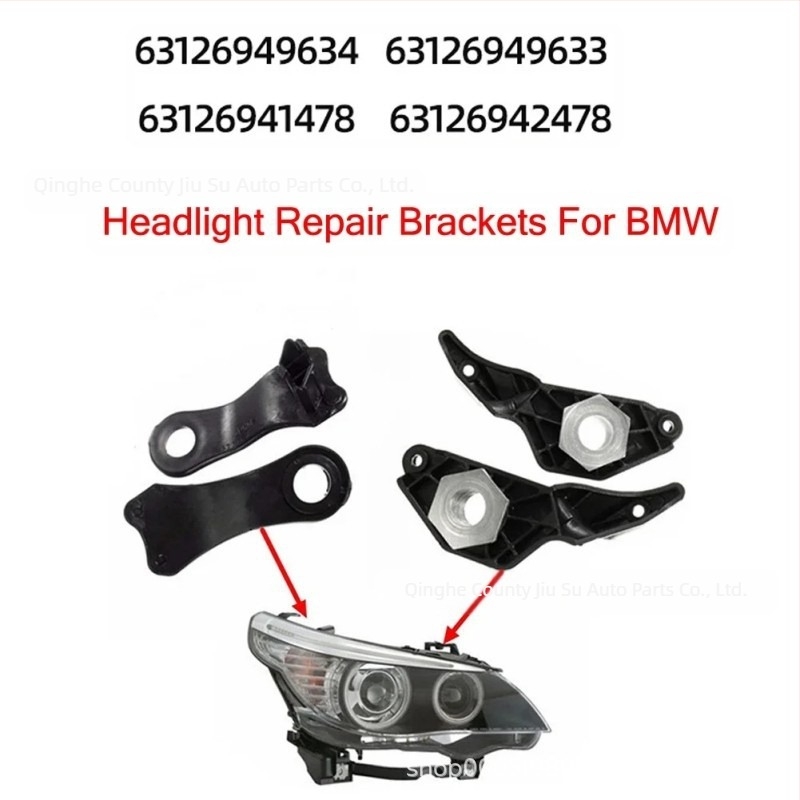Kit clemă pentru fixare far BMW Seria 5 E60/E61 – Nine Speed, model 63126941478, set complet