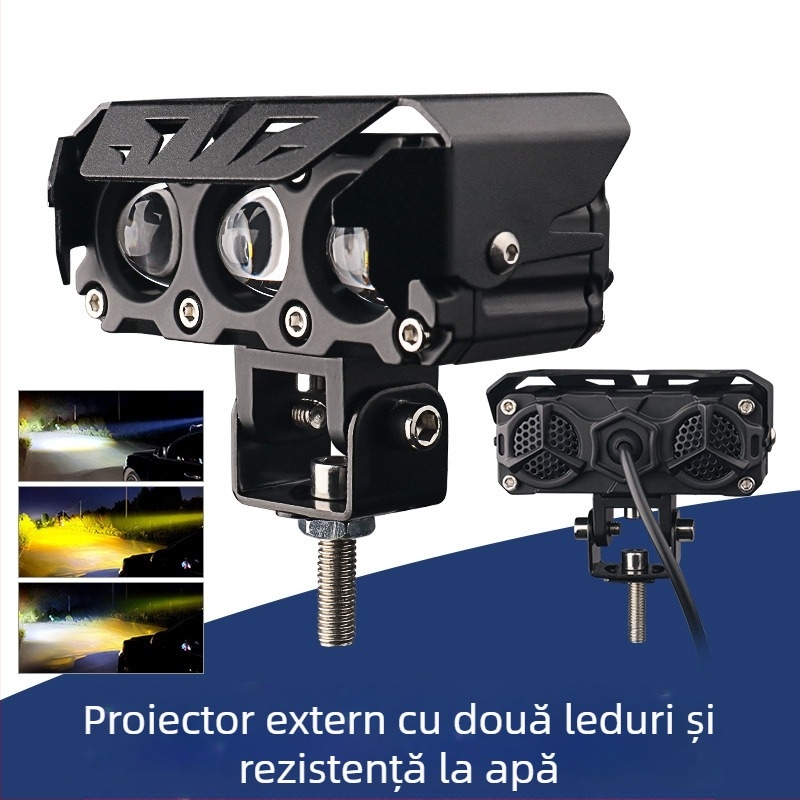 Far LED pentru motocicletă, 50W, 9–36V, 4000LM, IP68