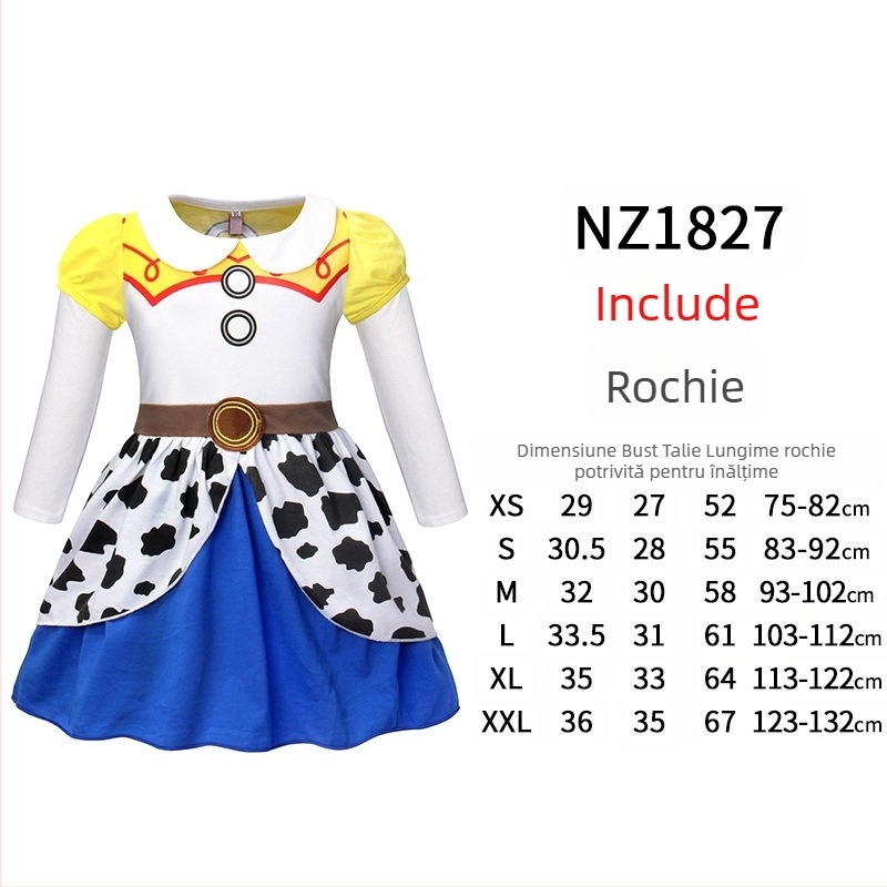 Costum Woody pentru spectacol de familie – pentru adulți și copii, denim street fashion, material Spandex/Nylon, conținut principal <30%, conținut secundar 30–50%, primăvara 2023