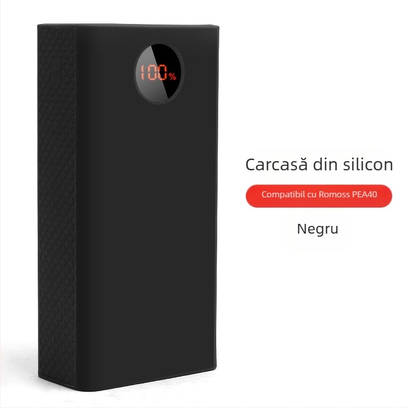 Carcasă din silicon pentru Romance PEA40/PEA57 powerbankuri – stil portofel, acoperire completă
