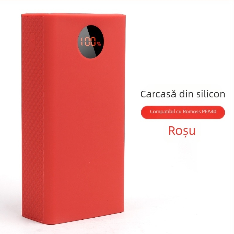 Carcasă din silicon pentru Romance PEA40/PEA57 powerbankuri – stil portofel, acoperire completă