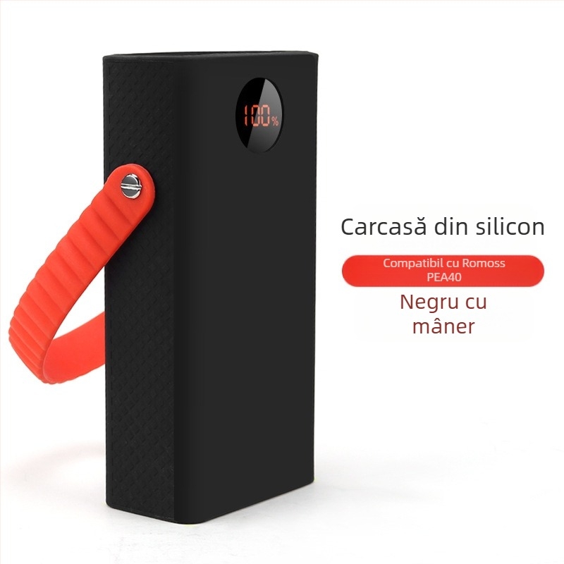 Carcasă din silicon pentru Romance PEA40/PEA57 powerbankuri – stil portofel, acoperire completă
