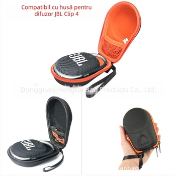Boxă de depozitare EVA pentru JBL Clip3/4 (Model CLIP4) – Protecție totală, include cutie de depozitare, carabinieră și geantă