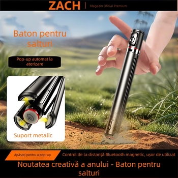 Trepied pentru fotografie i video, aliaj ABS + aluminiu, stabilizare imagine, lumină de umplere încorporată, Bluetooth, telecomandă