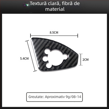 Audi TT (2008-2014) Panou decorativ pentru butoanele de la uși din fibră de carbon reală, interior personalizabil cu imprimare logo