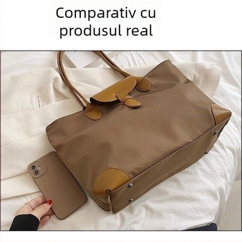 Geantă Tote din Nylon Manzhuo pentru Călătorii de Relaxare, Captușeală Nylon, Închidere cu Fermoar și Cataramă