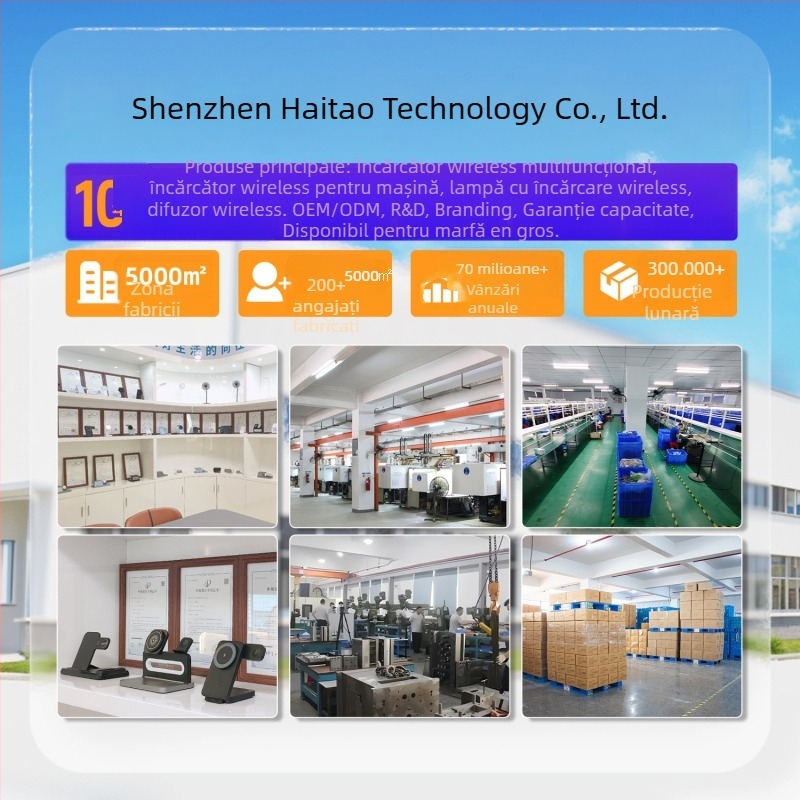 Încărcător wireless 3 în 1 cu suport magnetic pliat pentru iPhone – design telescopic, până la 15W, QC3.0