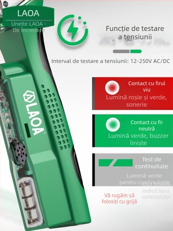 clește electric 8 în 1 cu funcție de testare a tensiunii, decapare cabluri, tăiere fire, sertizare