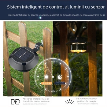 Lămpi solare pentru grădină, iluminat decorativ de exterior pentru grădină și gard