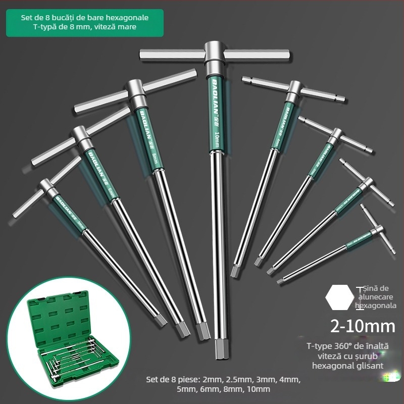 Cheie hexagonală cu cap tip T, de înaltă viteză