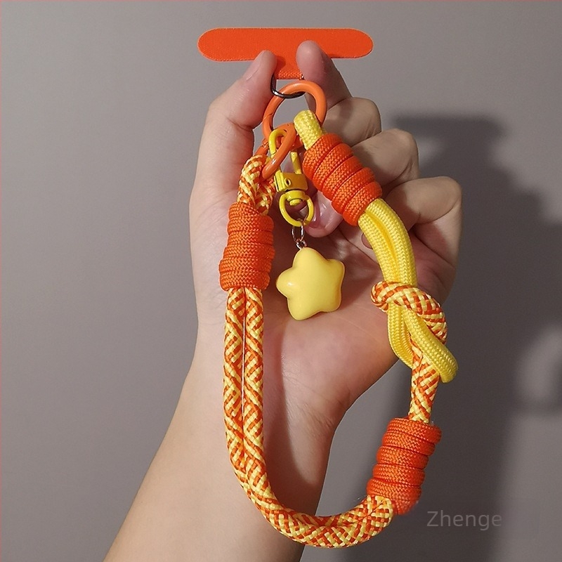 Lanard de telefon pentru încheietură și degetul mare — reglabil, șnur tricotat, lucrat manual, multifuncțional, Zhenge