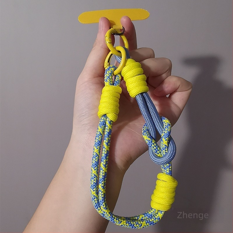 Lanard de telefon pentru încheietură și degetul mare — reglabil, șnur tricotat, lucrat manual, multifuncțional, Zhenge