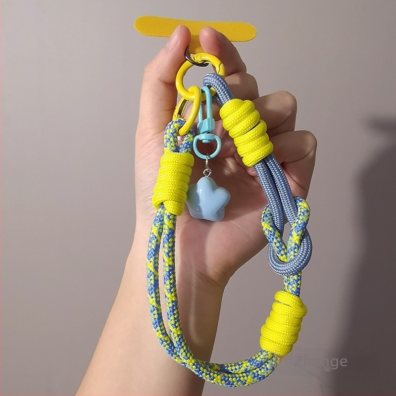 Lanard de telefon pentru încheietură și degetul mare — reglabil, șnur tricotat, lucrat manual, multifuncțional, Zhenge