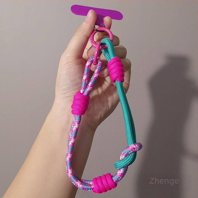 Lanard de telefon pentru încheietură și degetul mare — reglabil, șnur tricotat, lucrat manual, multifuncțional, Zhenge