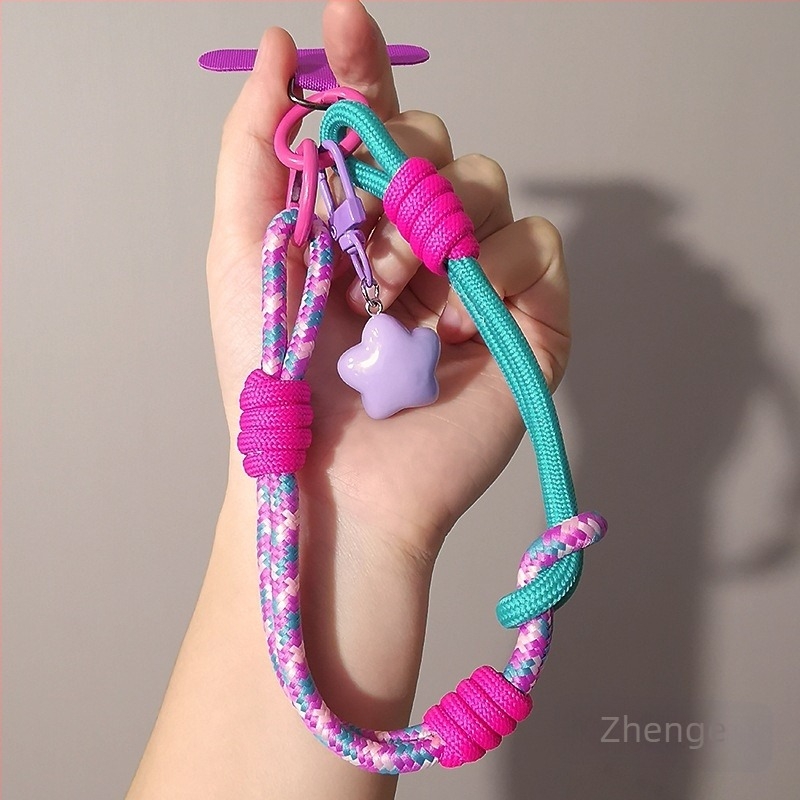 Lanard de telefon pentru încheietură și degetul mare — reglabil, șnur tricotat, lucrat manual, multifuncțional, Zhenge