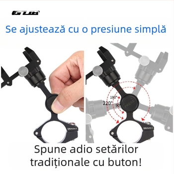 GUB PLUS21 Suport metal pentru navigație pentru biciclete și motociclete, cu clemă extensibilă și suport pentru telefon
