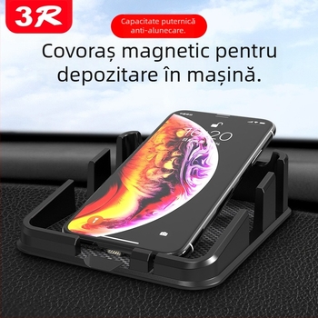 Padă antiderapantă din silicon pentru chei și telefon auto – Brand 3R, Personalizare logo, Material silicon, Etichetă privată licențiată