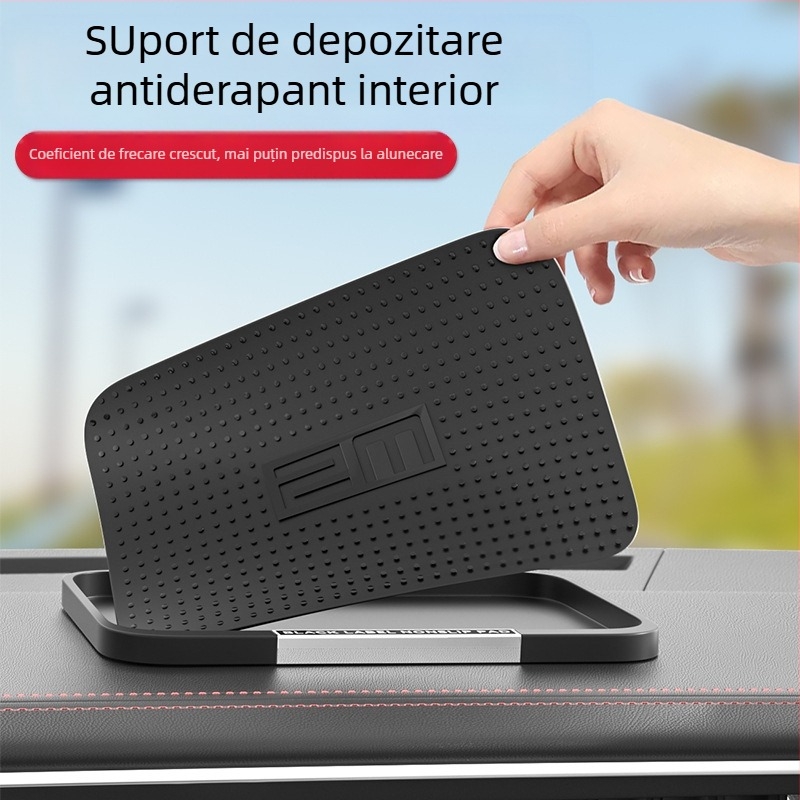 Covoraș anti-alunecare din PU pentru bordul mașinii, fixarea telefonului