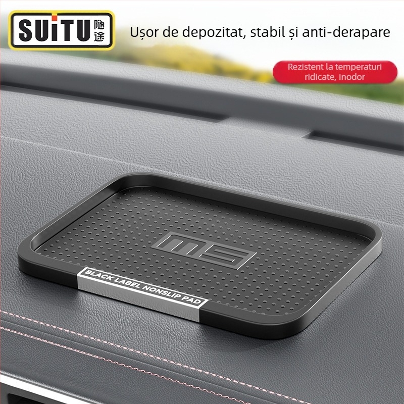 Covoraș anti-alunecare din PU pentru bordul mașinii, fixarea telefonului