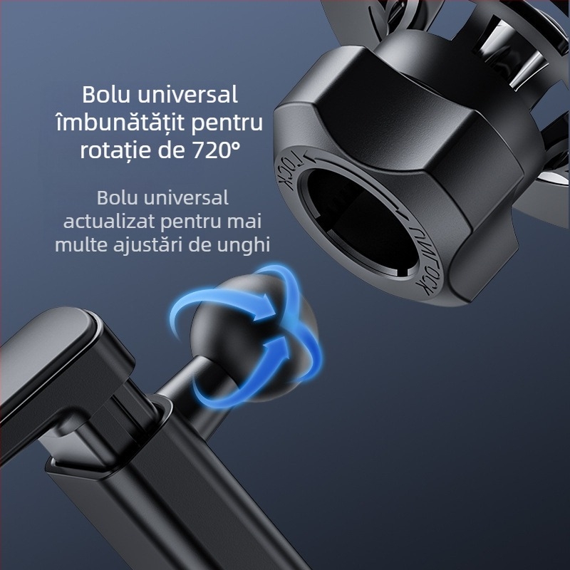 Yesido suport magnetic pentru telefon auto, montaj pe ventilația circulară, construcție din plastic