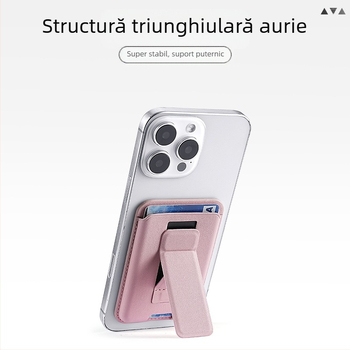 Suport magnetic pentru carduri, simplu și durabil, cu bază pliabilă pentru iPhone 16