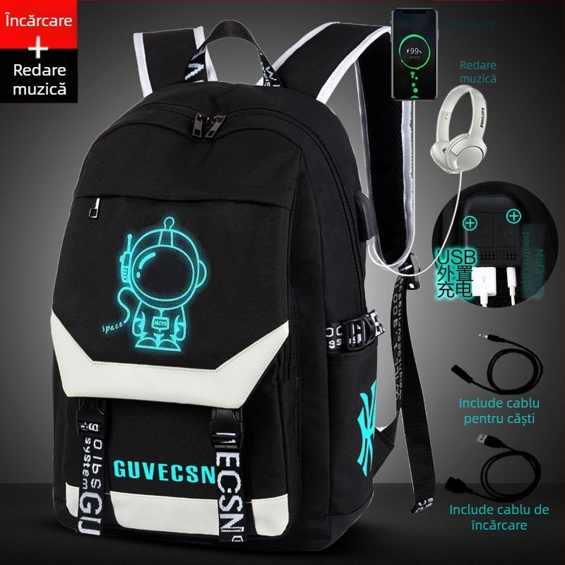 Rucsac bărbătesc, stil coreean, ușor, pentru elevi, compatibil cu laptop de 16 inch, din poliester, marcă Yinse