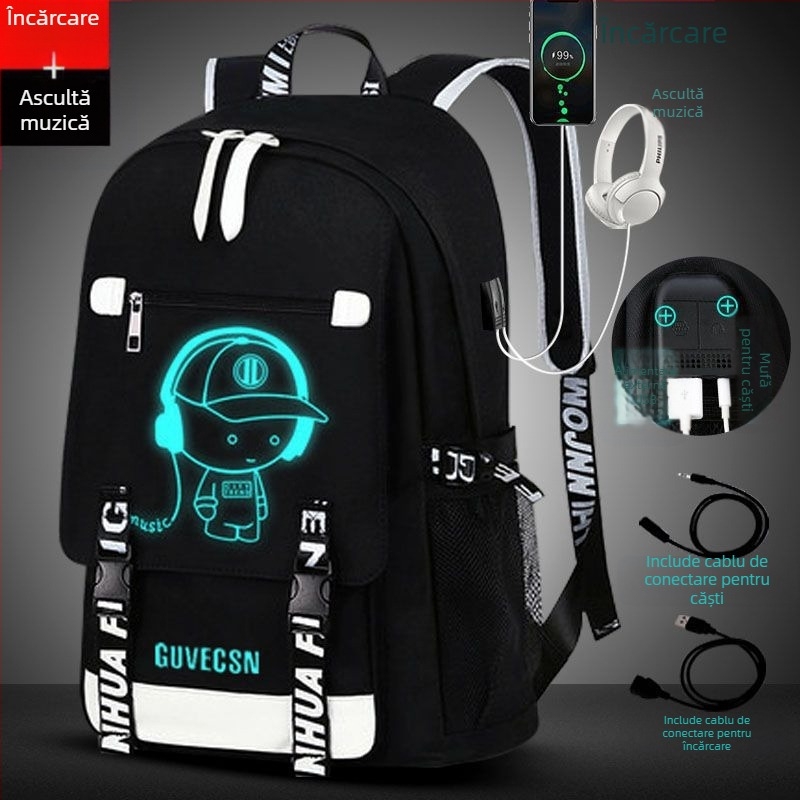Rucsac bărbătesc, stil coreean, ușor, pentru elevi, compatibil cu laptop de 16 inch, din poliester, marcă Yinse