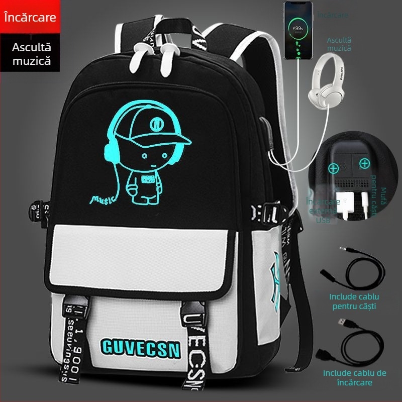 Rucsac bărbătesc, stil coreean, ușor, pentru elevi, compatibil cu laptop de 16 inch, din poliester, marcă Yinse