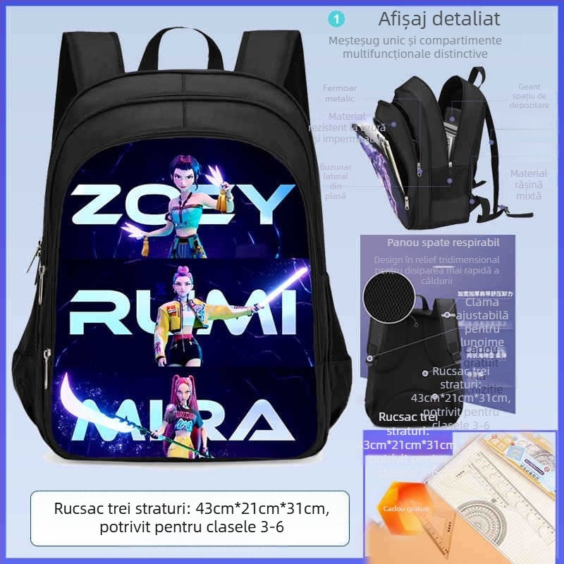 Ghiozdan școlar, unisex, Oxford, stil de călătorie relaxat, pentru învățământul primar