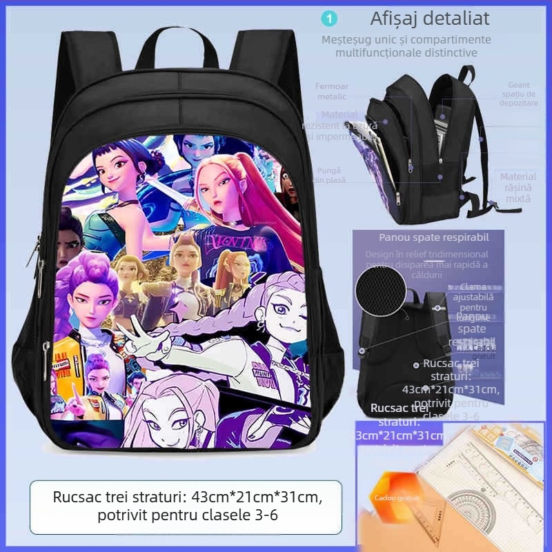 Ghiozdan școlar, unisex, Oxford, stil de călătorie relaxat, pentru învățământul primar
