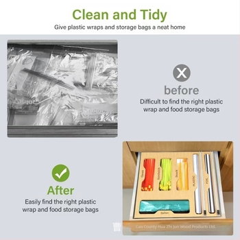 Cutie de depozitare pentru folie de bucătărie montată pe perete, cu tăietor – stil modern, multifuncțional, personalizare disponibilă și imprimare logo