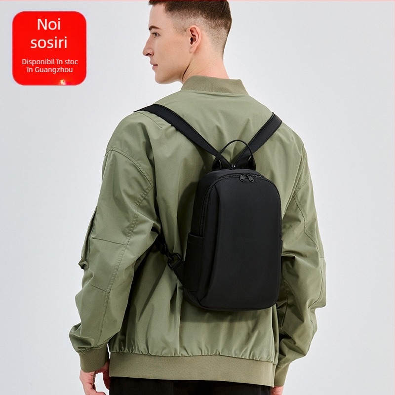 Rucsac mini pentru bărbați, țesătură Oxford, impermeabil, capacitate sub 20 L, stil urban de stradă