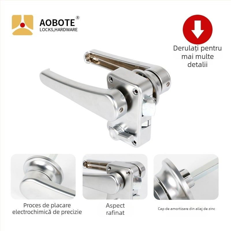 Broască pentru ușa băii RV - A18, AOBOTE, aliaj de zinc/ABS, stil modern minimalist