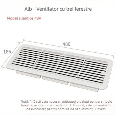 BSF055-3 RV ventilator lateral silențios pentru frigider, cu 3 ferestre