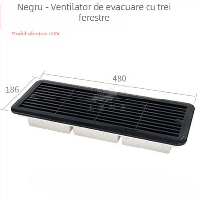 BSF055-3 RV ventilator lateral silențios pentru frigider, cu 3 ferestre